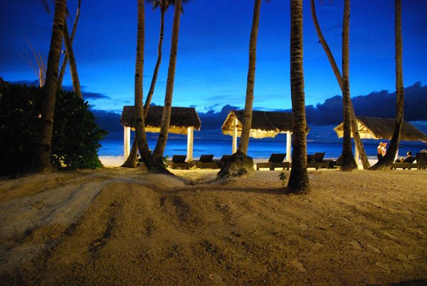 Philippine beach at dusk