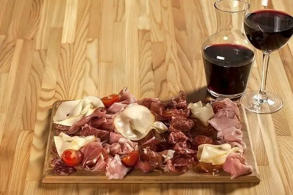 wine food meat