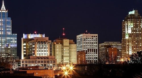 raleigh at night