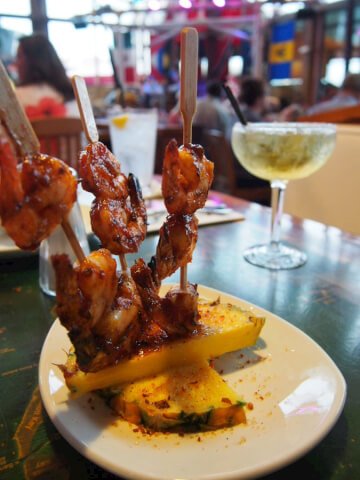 Jerk glazed chicken skewers at Margaritaville