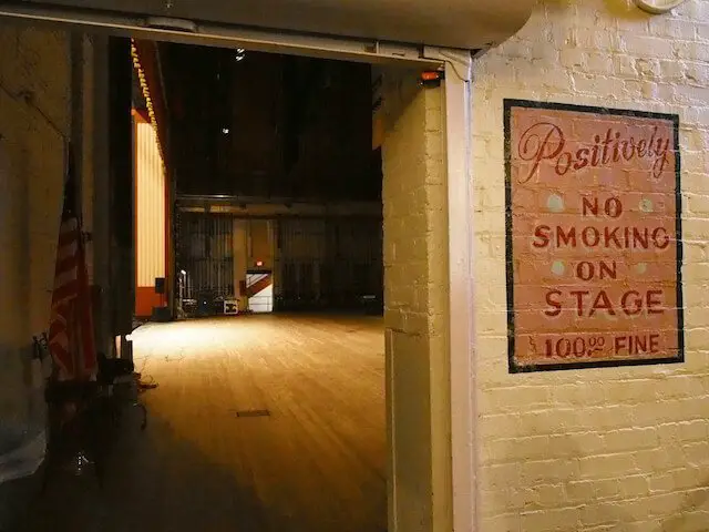 entrance to stage at shreveport municipal auditorium