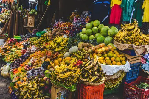 vegetable stand at market