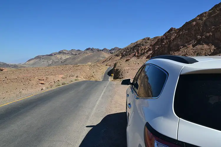 A car along the highway