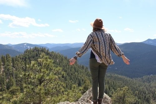 woman hiking