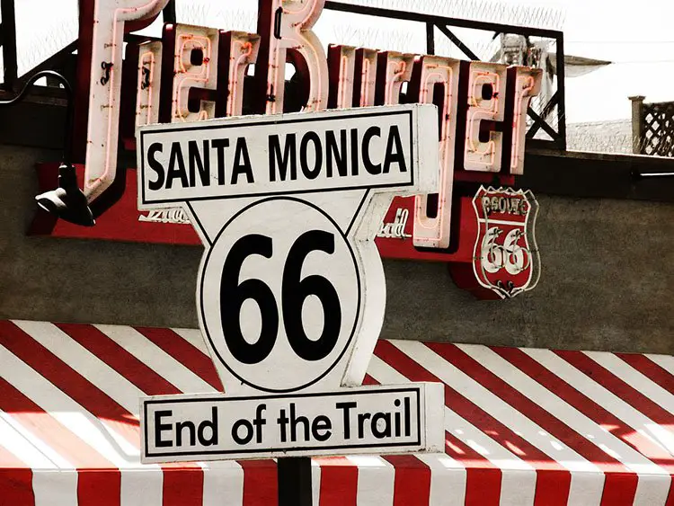 Santa Monica trail sign