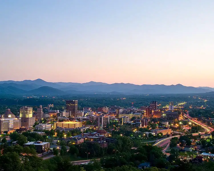 Ashville at dusk