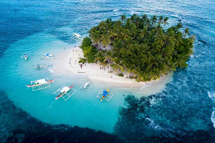 Beautiful landscape at Guyam Island at Siargao Phils